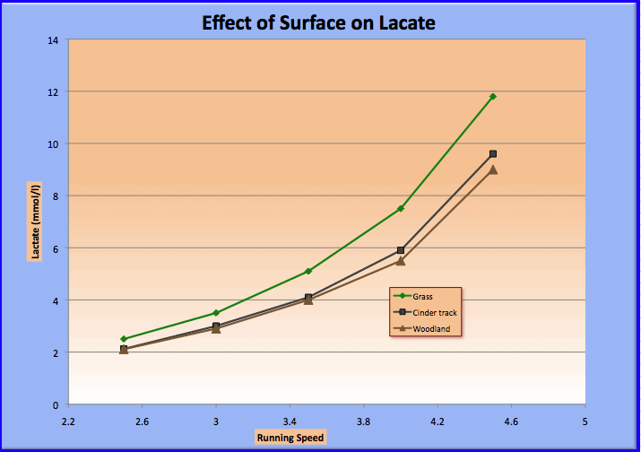 effect of surface on lactate